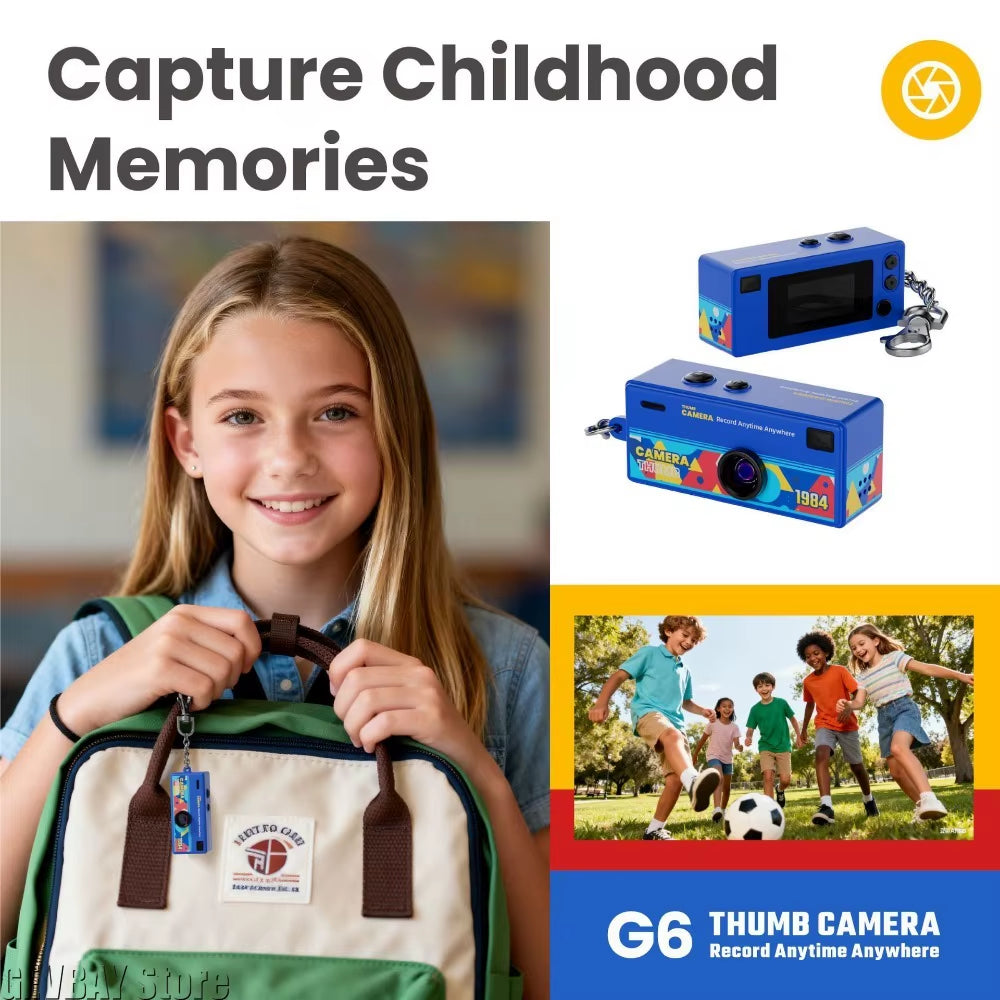 Retro 1984 Thumb Camera Mini Keychain