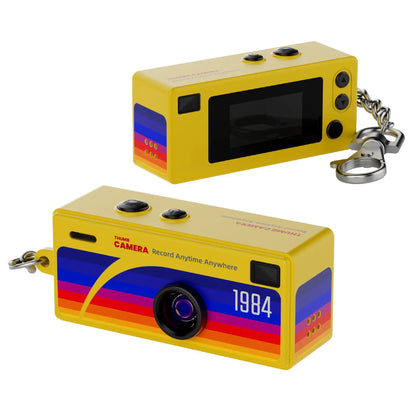 G6 Retro Mini Keychain Thumb Camera 1080P HD Recorder Built-In Flash Auto Focus 130° Wide Angle Lens LCD Screen Portable Camera