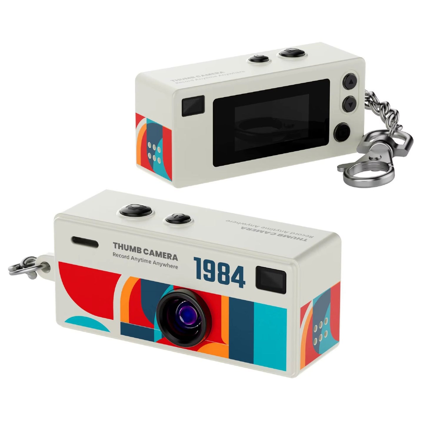 Retro 1984 Thumb Camera Mini Keychain